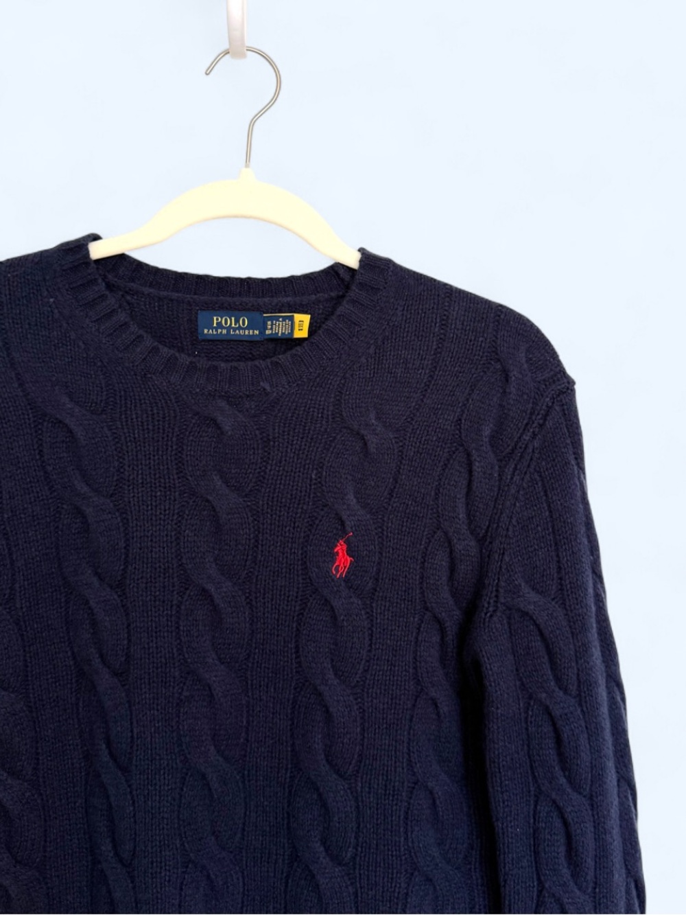 Polo by Ralph Lauren Navy Cable Crewneck Sweater (XS)